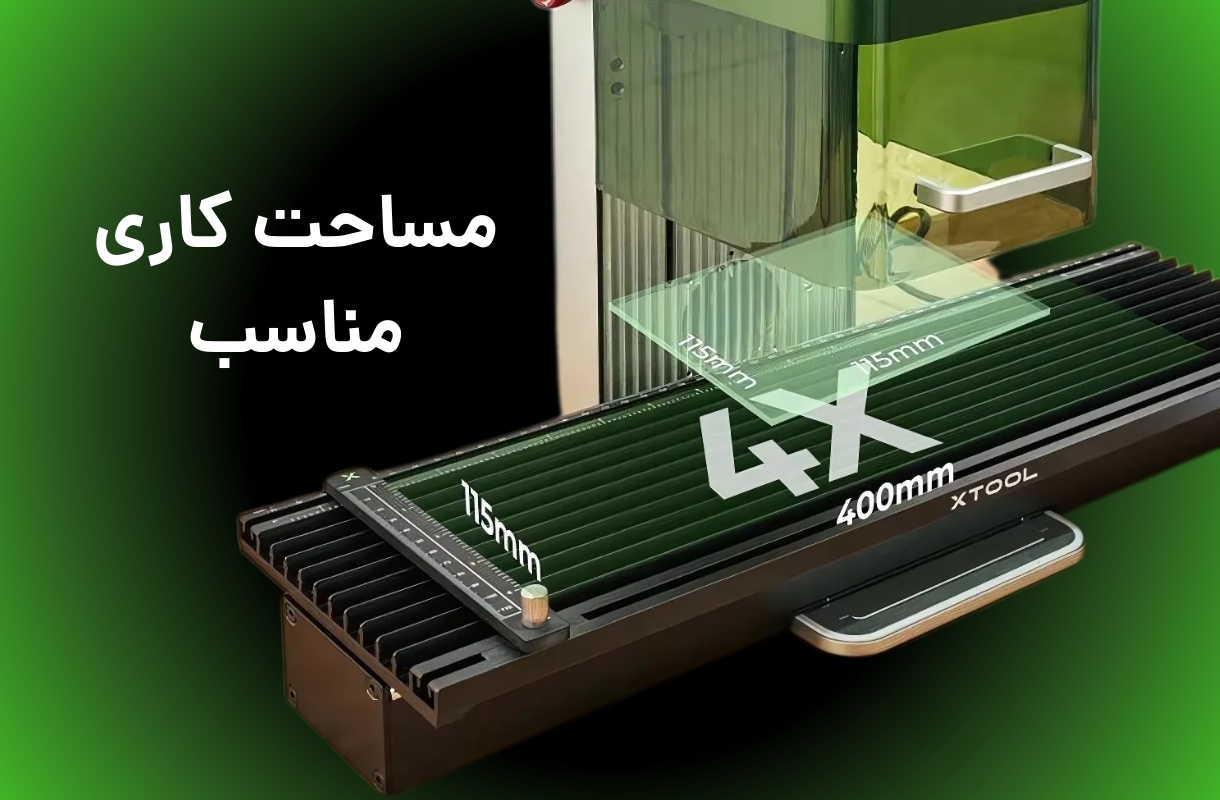 مساحت کاری لیزر برش و حکاکی ایکس تول مدل F1 - قشم خرید